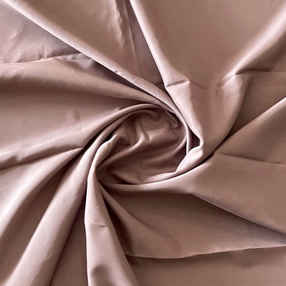 Luxurious Taupe Solid Shiny Double Faced Satin Fabric